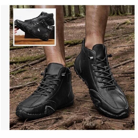 Lace Up Flats Chukka Ankle Boots, Men's size 10 - Picture 5 of 8